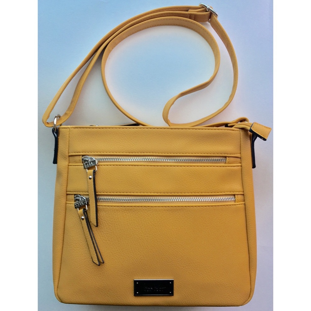 NWOT Nicole Miller Mustard Yellow Crossbody Purse